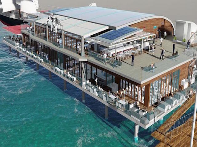 Portside Pier Arial water view